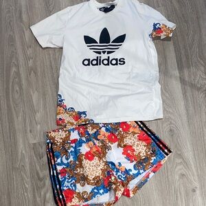 Adidas Women's Floral Shorts - Multicolor